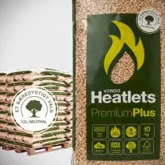 Heatlets Premium-Plus 6 mm træpiller 10kg pose/ 900 kg 
